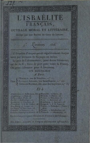 L’Israélite Français (1818 vol.2 N°9)